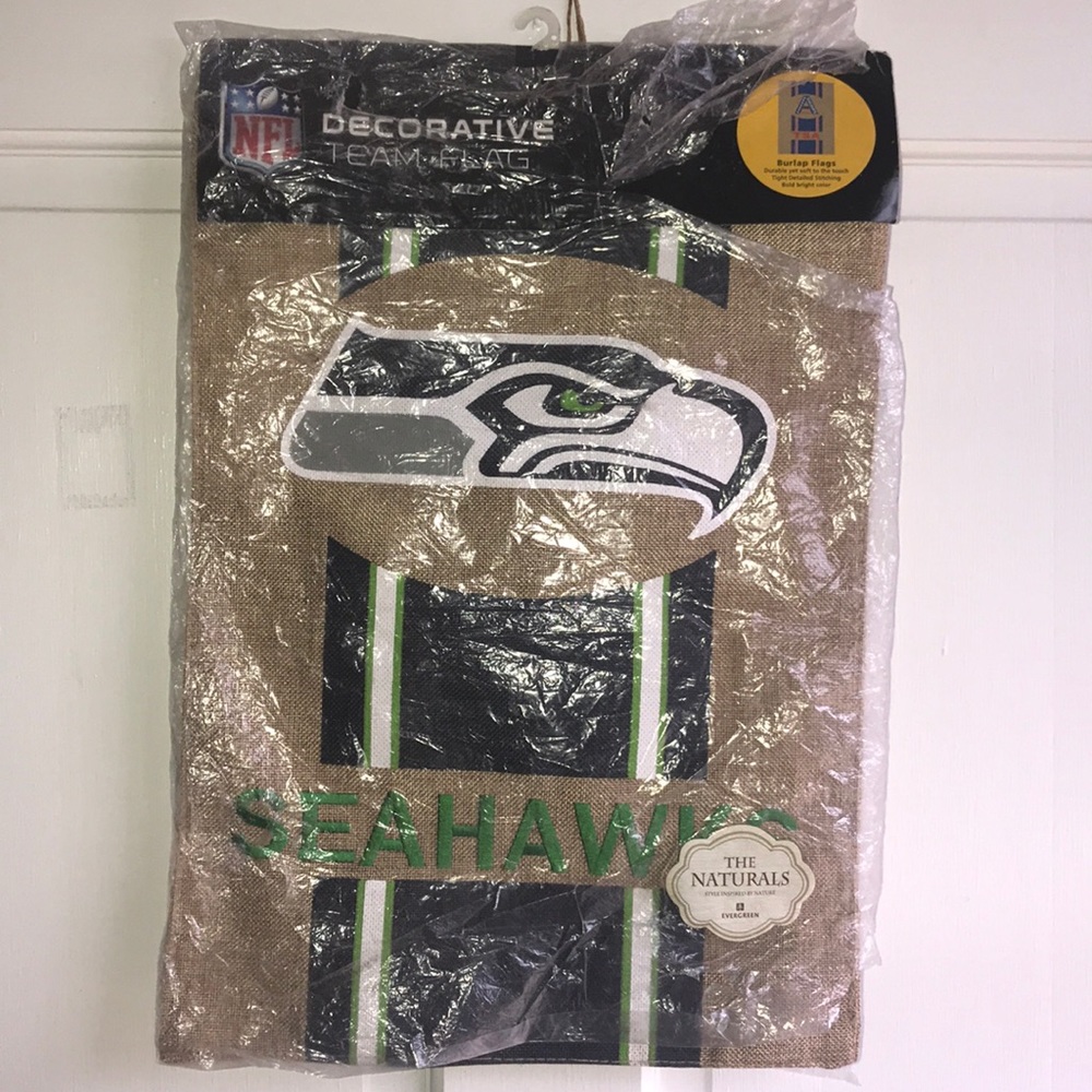 NFL Seahawks Decorative Burlap Flag New🏈❤️